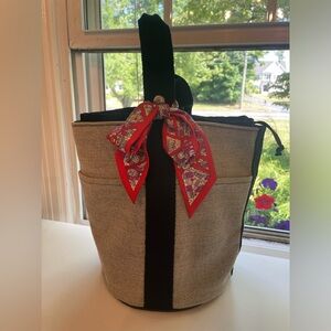 Stylish Black and Tan Tote Bag